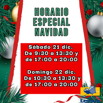 HORARIO ESPECIAL NAVIDAD 